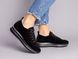 Кросівки жіночі замшеві чорного кольору, 35, 23