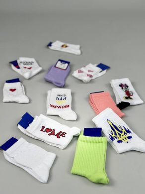 Шкарпетки жіночі з принтом в асортименті