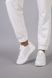 Кроссовки женские кожаные белого цвета с перфорацией, 36, 23.5