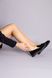 Туфли женские замшевые черного цвета на низком ходу, 38, 24.5-25