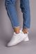 Кроссовки женские кожаные белые с вставками серой замши, 36, 23.5