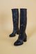 Сапоги женские кожаные черные на каблуке зимние, 37, 24
