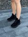 Кросівки жіночі замшеві чорні зимові, 37, 24