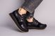 Кросівки жіночі шкіряні чорні з лаковими та замшевими вставками, 41, 26.5