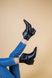 Ботинки женские кожаные черные без замка на каблуке демисезонные, 35, 23