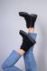 Ботинки женские замшевые черные, на шнурках и с замком, на цигейке, 38, 24.5-25