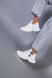 Кросівки жіночі шкіряні білі на липучці, 40, 26