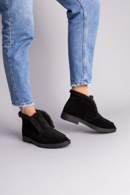 Жіночі чорні замшеві черевики, 36, 23