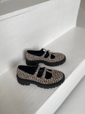 Туфли женские замшевые с леопардовым принтом, 39, 25