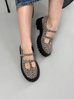 Туфли женские замшевые с леопардовым принтом, 39, 25