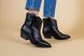 Ботинки женские кожаные черные без замка на каблуке демисезонные, 36, 23.5