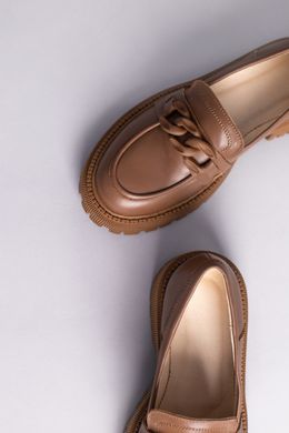 Туфлі жіночі шкіряні рудого кольору, 40, 26