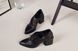 Туфлі жіночі шкіряні чорні закриті на шнурках, 36, 23.5