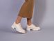 Туфли женские кожаные бежевые на шнурках без каблука, 36, 23.5