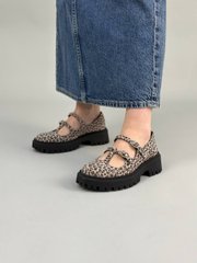Туфли женские замшевые с леопардовым принтом, 41, 26.5