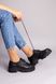 Туфли женские кожа флотар черные на шнуровке, 35, 23