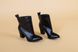 Ботильоны женские кожаные черные на каблуке, демисезонные, 41, 27
