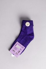 Шкарпетки жіночі вовняні фіолетового кольору з відворотом