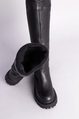 Сапоги женские кожаные черные зимние, 37, 24
