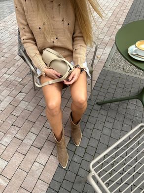 Ботинки казаки женские замшевые шоколадного цвета зимние, 38, 24.5