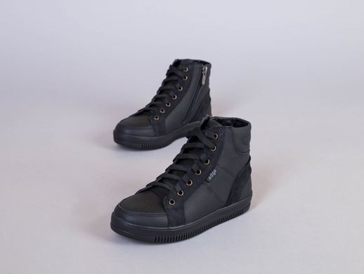 Ботинки для мальчика кожаные черные демисезонные, 32, 21