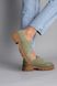 Туфлі жіночі замшеві оливкового кольору на шнурівці, 36, 23.5