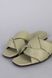 Шлепанцы женские кожаные цвета хаки на небольшом каблуке, 40, 26