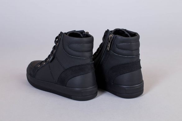Ботинки для мальчика кожаные черные демисезонные, 32, 21