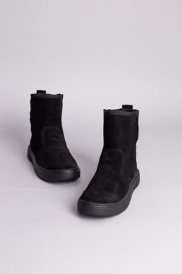 Ботинки мужские замшевые черные зимние, 45, 30