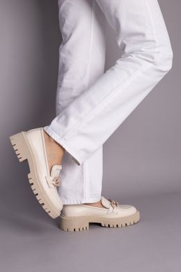Туфли женские кожаные молочного цвета, 36, 23.5