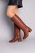 Чоботи жіночі шкіряні коричневі, каблук 5 см, зимові, 38, 24.5-25