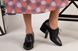 Туфли женские кожаные черные закрытые на шнурках, 39, 25.5