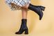 Ботинки женские кожаные черные на каблуке демисезонные, 40, 26-26.5