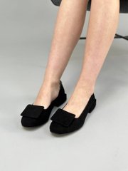 Туфли женские велюровые черного цвета, 41, 27