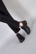 Кросівки жіночі шкіряні чорні з перфорацією на товстій підошві, 36, 23.5