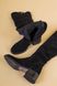 Ботфорты женские замшевые черные на небольшом каблуке, зима, 39, 25.5