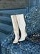 Сапоги-трубы женские кожаные песочные на небольшом каблуке зимние, 38, 24.5-25