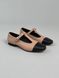 Туфлі жіночі шкіряні карамельні з чорними вставками, 41, 27
