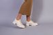 Туфлі жіночі шкіряні бежеві на шнурках без підборів, 40, 26-26.5