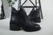Ботинки женские кожаные черные на каблуке зимние, 38, 24.5-25