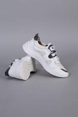 Чоловічі білі шкіряні кросівки із вставками сітки, 42, 28
