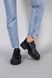 Туфли женские кожаные черного цвета на шнурках, 40, 26-26.5