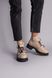 Ботинки женские кожаные бежевые с ремешками зимние, 41, 26.5