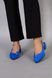 Босоніжки жіночі замшеві синього кольору із силіконовою вставкою, 37, 24