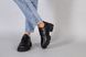 Туфлі жіночі шкіряні чорного кольору на шнурках, 40, 26-26.5