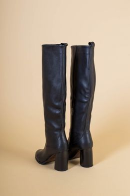 Женские черные зимние сапоги на каблуке, 40, 26