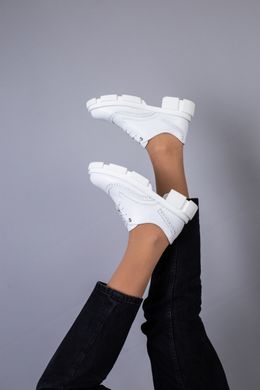 Туфли женские кожаные белые на шнурках, 36, 23.5