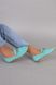 Лоферы женские замшевые бирюзового цвета с цепью, 40, 26-26.5