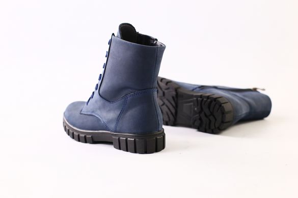 Зимние ботиночки из синего нубука, 37, 24
