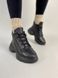 Кросівки жіночі шкіра флотар чорного кольору зимові, 41, 27